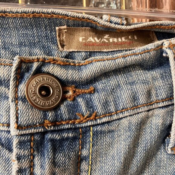 Vtg Z Cavaricci Jeans Womens High Rise Embroidered flower Straight Leg Boho S 14 - Picture 2 of 16